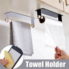 A hand towel is always needed in your kitchen or bathroom. Drawers Cabinet Organizers Portable Adhesive Paper Towel Holder Under Cabinet For Kitchen Bathroom Home Walmart Com Walmart Com