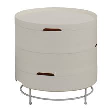 Canglong modern round end side kitchen living leisure pedestal wooden coffee white dining room home furniture table for use in bedroom. 57 Off Ikea Ikea Ps 2014 White Round Storage Table Tables