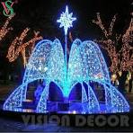 Outdoor Street Christmas Decoration LED Lighted 3D Fountain ...