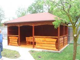 Foisor de gradina patrat campu lung. Foisor Cu Acoperis In 4 Ape