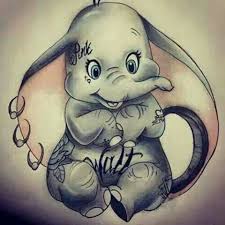 Awe Dumbo Disney Tatovering Elefanter Tegnekunst