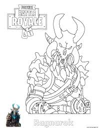 In this section you will find many coloring pages from the popular fortnite game. Ragnarok Fortnite Coloring Pages Printable