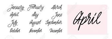 Switch out colors for your favorite ones and choose and combine hundreds of free fonts for your notes. Hand Written Cute Names Of Months Bullet Journal Lettering Royalty Free Cliparts Vectors And Stock Illustration Image 135051592