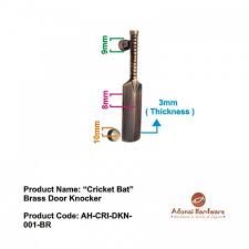 Bat door knocker renovated brass: Quality Cricket Bat Brass Door Knocker Adonai Hardware