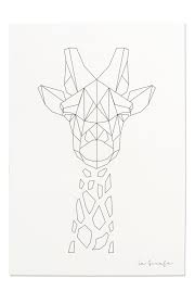 Black And White Geometric Animal Drawings Giraffe Print Geometric Giraffe Print Nursery Animal Wall Art Black And White Nursery Decor Saf Animal Wall Art Nursery Animal Wall Art Geometric Drawing