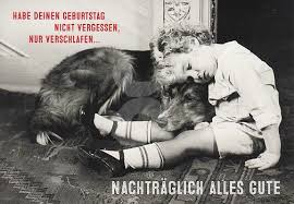 Auch wenn er das geburtsdatum versteckt, freut er sich, wenn sie sich erinnern und gratulieren. Nachtraglich Alles Gute Grusskarte Happyhour