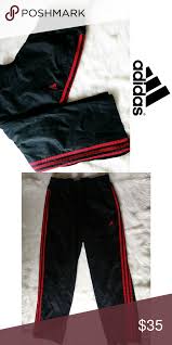 Black And Red Adidas Pants Adidas Climaproof Pants Clothes Design Fashion Red Adidas