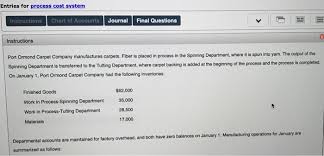 Solved Entries For Process Cost System Instructions Chart