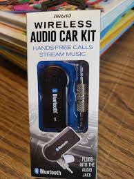iWorld WIRELESS AUDIO CAR KIT-Hands Free & Music BLUETOOTH Stereo  Adapter 3.5mm | eBay
