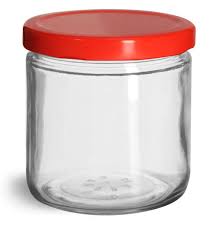 Utilize glass apothecary jars and canisters (from dollar stores) in bathrooms and fill with inexpensive bath items such as cotton balls, bath salts, soaps, etc. Sks Bottle Packaging Glass Jars
