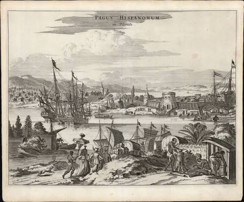 Pagus Hispanorum in Florida.: Geographicus Rare Antique Maps