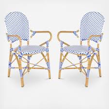 Safavieh Hooper Indoor Outdoor Stacking Arm Chair Set Of 2 Blue Patio Dining Chairs Patio Furnishings Outdoor Patio Furniture Sets