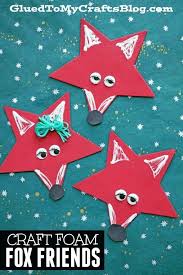 Craft Foam Fox Friends Kids Craft Tutorial Fox Crafts Foam Crafts Winter Animal Crafts