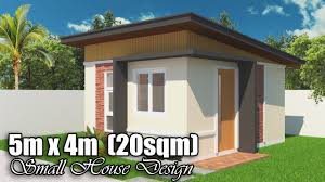The best small one story house floor plans. 5m X 4m 20 Sq M Small House Design With 1 Bedroom Youtube
