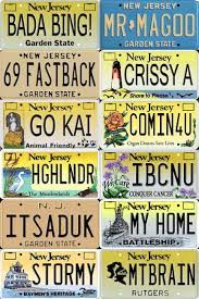 Variety Of New Jersey Plates Funny License Plates Personalized License Plates Number Plate