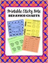 Behavior Charts Printable Sticky Note Template