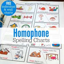 Homophone Spelling Charts Teaching Writing Pinterest