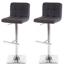 Barhocker & barstuhl online kaufen auf westwingnow. 2x Barhocker Cadiz Barstuhl Tresenhocker Mit Lehne Drehbar Stoff Textil Grau Chromfuss