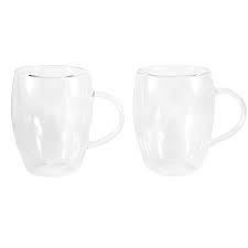 The cups have double walls ensuring a comfortable and safe handling. Baccarat Barista Cafe Double Wall Thermal Glass Mugs Set Of 2 300ml Cups Mugs Robins Kitchen