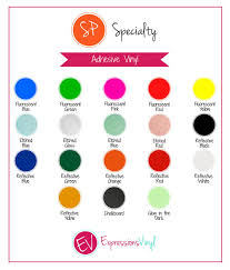 specialty adhesive vinyl color chart cricut vinyl cheap