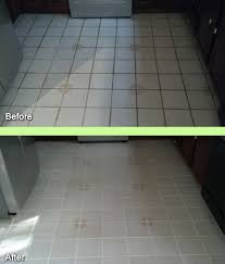 Use a paintbrush to apply a coat of paint to the primed tiles and grout. Ms Floor Refinishing Tile Refinishing We Color Grout