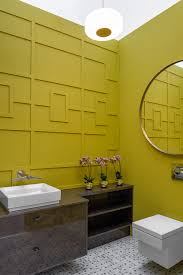 You can use bright yellows, oranges, greens, and blues. 75 Beautiful Yellow Bathroom With Brown Cabinets Pictures Ideas March 2021 Houzz