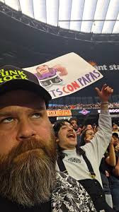 When 'Dirty Dom' is next to you at #wrestlemania but also winning the IC  title in the ring?!