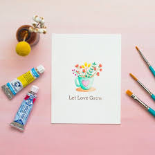 I love the look on someone's face when you hand them a handmade greeting card. Floral Watercolor Greeting Card Craftgawker