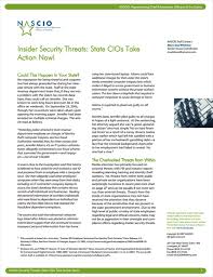 Insider Security Threats State Cios Take Action Now