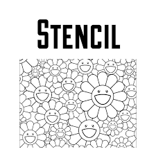 Check spelling or type a new query. Takashi Murakami Flower Print Pattern Stencil Perfect For Air Etsy Flower Print Pattern Murakami Flower Takashi Murakami