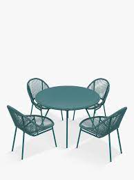 With that in mind, our garden furniture is created using expert craftsmanship and quality materials. John Lewis Partners Salsa 4 Seat Round Garden Table Chairs Set Aegean Round Garden Table Table And Chairs Garden Table And Chairs