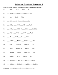 We have determined a lot of sources concerning balancing equations worksheet answer key but we believe this one is the greatest. Balancing Equations Worksheet Doc Introduction To Balancing Equations