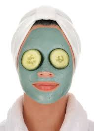 Spa Cucumber Mud Mask Front View Of A Beautiful Young Woman In White Terry Clot Sponsored Beautiful View Wom In 2020 Mud Mask Cucumber On Eyes Organic Beauty