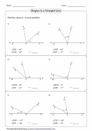 Angles And Algebra Angles Worksheet Angles Math Math Folders