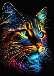 Cat Pop Art Animal Face Poster By