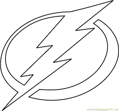 Tampa bay lightning logo roundel mat 27. Tampa Bay Lightning Logo Coloring Page For Kids Free Nhl Printable Coloring Pages Online For Kids Coloringpages101 Com Coloring Pages For Kids
