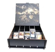 The choice between binders and card storage box supplies can come down to how extensive your card collection is. E Raptor Trading Card Storage Box Black Castle Magic The Gathering Trading Card Storage Trading Card Storage Boxes Trading Card Storage Diy