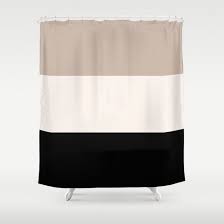 Black And Tan Shower Curtains Shower Curtain Tan Black Bathroom Shower Curtain Colorblock Shower Curtain Black Shower Curtains Black Shower Black Bathroom