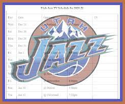 The utah jazz began their basketball life down in the big easy, new orleans that is, before heading north. Printable 2020 21 Utah Jazz Schedule Tv Game Schedule Updated March 2021 Interbasket