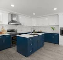 Navy Blue Shaker 18 W Utility Pantry Cabinet