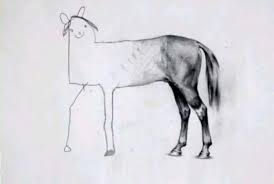 Build up with the form by using simple shapes, numbers, and shapes. Unfinished Horse Drawing Know Your Meme