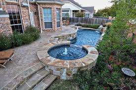 Valley pool & spa has been pittsburgh pool & hot tub owners choice since 1967. Small Rustic Geometric Pool Spa Contemporary Swimming Pool Hot Tub Dallas By Mike Farley Pool Designer Swd Asla Houzz Uk