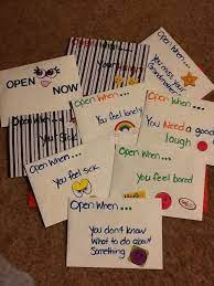 There are two ways to make them: I Made These Open When Cards For My Daughter Who Is In College Boyfriend Gifts Christmas Gifts For Boyfriend Diy Christmas Gifts Creative