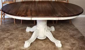 Our Dining Table Re Stained In Minwax Dark Walnut And Clear Polyurethane Then The Base Is Pa Dining Table Repurposed Dining Table Chalk Paint Dining Room Table