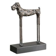 Maximus Dog Table Decor Uttermost Accessories Metal Sculpture Bronze Highlights