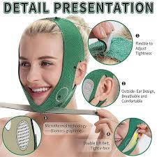 YaSaLy Face Slimming Strap Reusable V Line Mask Facial Slimming Strap  Double Chin Reducer Chin Up Mask Face Lifting Belt V Shaped Slimming Face  Mask