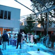 Spectacular Tented Event With Glass Dance Floor Over Pool We So Should Do The Dance Floor Over The Pool Pool Pool Dance Cool Pools
