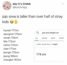 See more of jojo siwa on facebook. Pin By Emmy Aj On S T R A Y K I D S Kpop Memes Image News Jojo Siwa Height