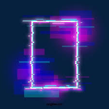 الحدود النيون الأرجواني الخاطئ التصوير المجسم خلل تأثير المصباح Png وملف Psd للتحميل مجانا Neon Neon Wallpaper Neon Design