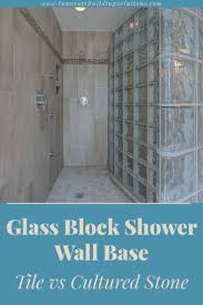 How To Compare A Custom Tile Shower Pan To A Solid Surface Pan Custom Tile Shower Shower Tile Glass Block Shower Wall